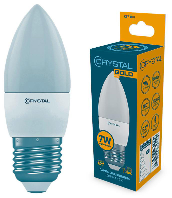 Crystal Led C37 7W PA Е27 3000K (C37-018)