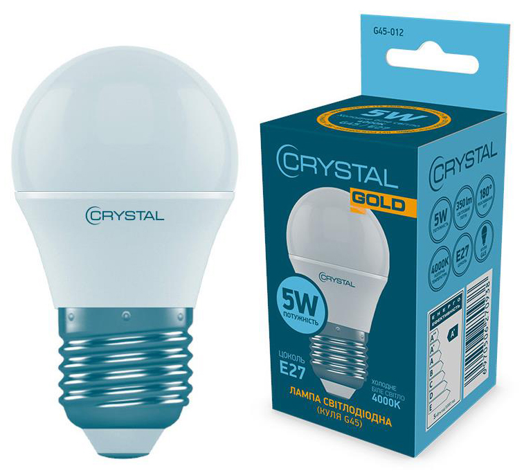 Crystal Led G45 5W PA Е27 4000K (G45-012)