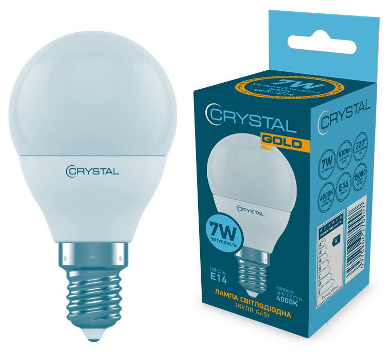 Инструкция лампа crystal led светодиодная Crystal Led G45 7W PA Е14 4000K (G45-023)