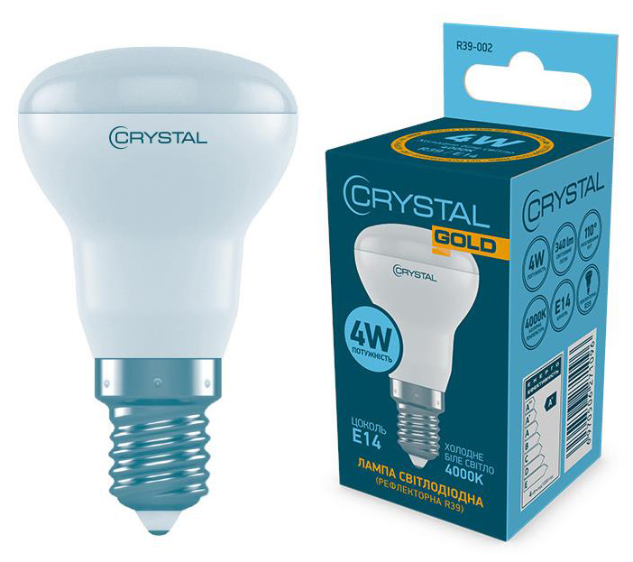 Купити лампа crystal led світлодіодна Crystal Led R39 4W PA E14 4000K (R39-002) в Києві