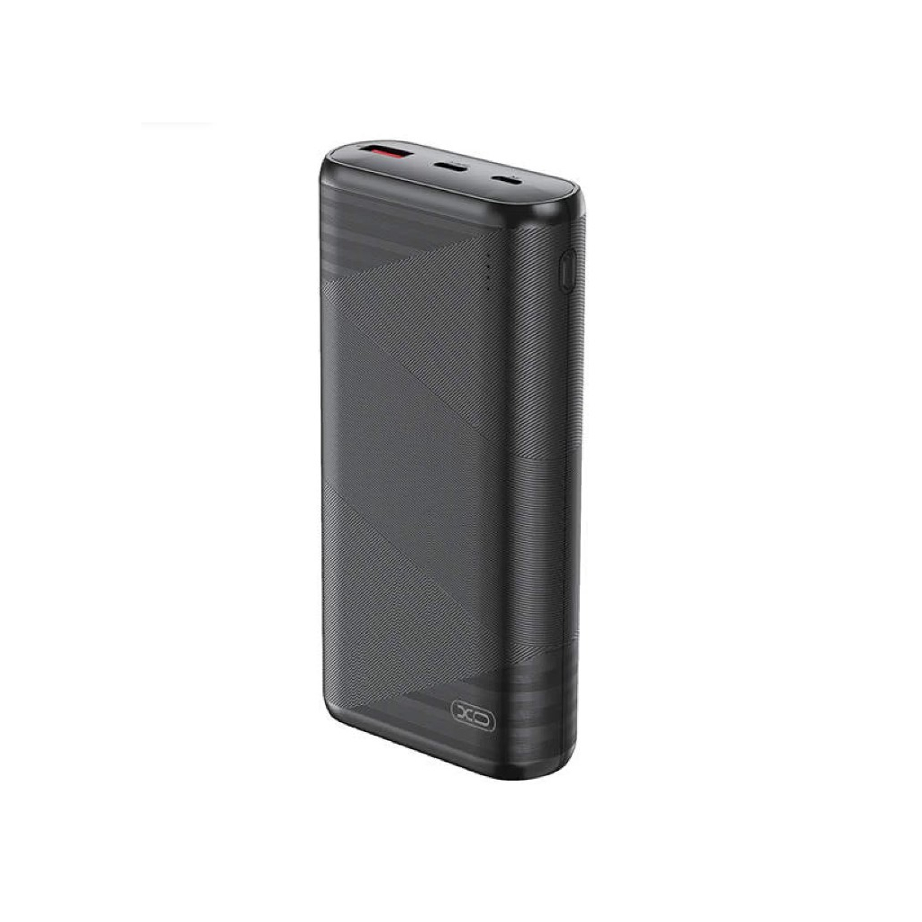 Повербанк с Li-Pol батареей XO 20000mAh, PD/20W, QC/18W, Type-C & USB-A, black (PR150)