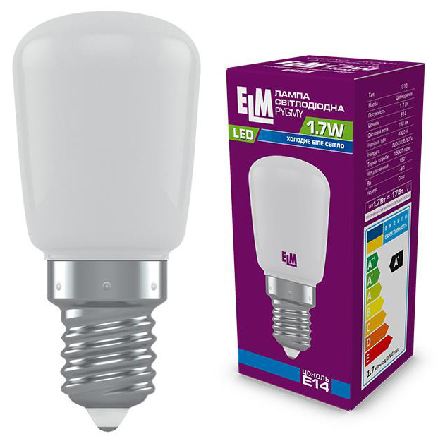 Лампа ELM світлодіодна ELM Pigmy 1.7W C10 E14 4000 T26 (18-0193)