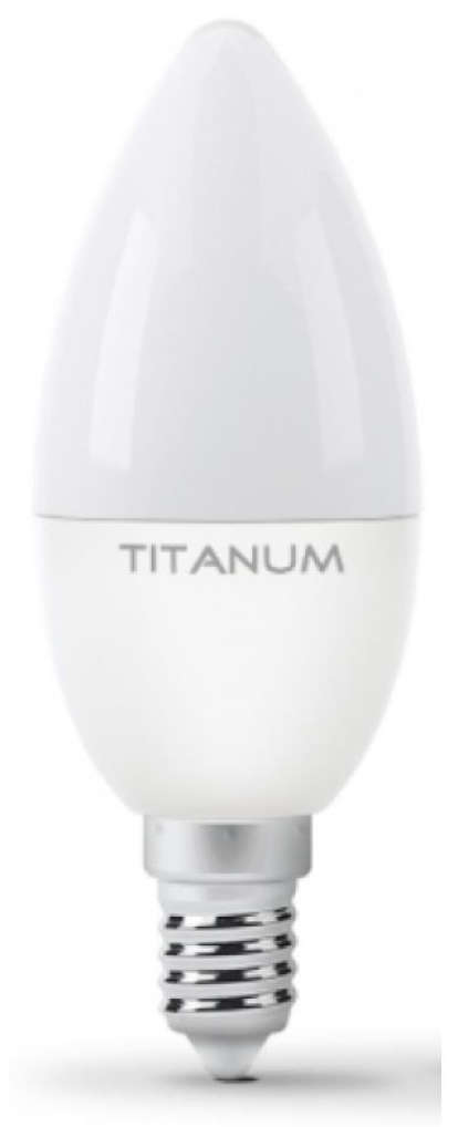 Світлодіодна лампа форма свічка Titanum C37 6W E14 4100K 220V (TLС3706144)
