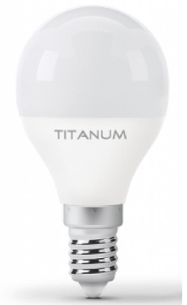 Светодиодная лампа форма шар Titanum G45 6W E14 4100K 220V (TLG4506144)