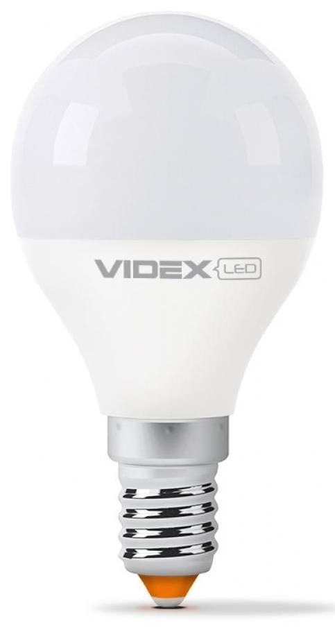 Светодиодная лампа форма шар Videx LED G45e 7W E14 3000K 220V (VL-G45e-07143)