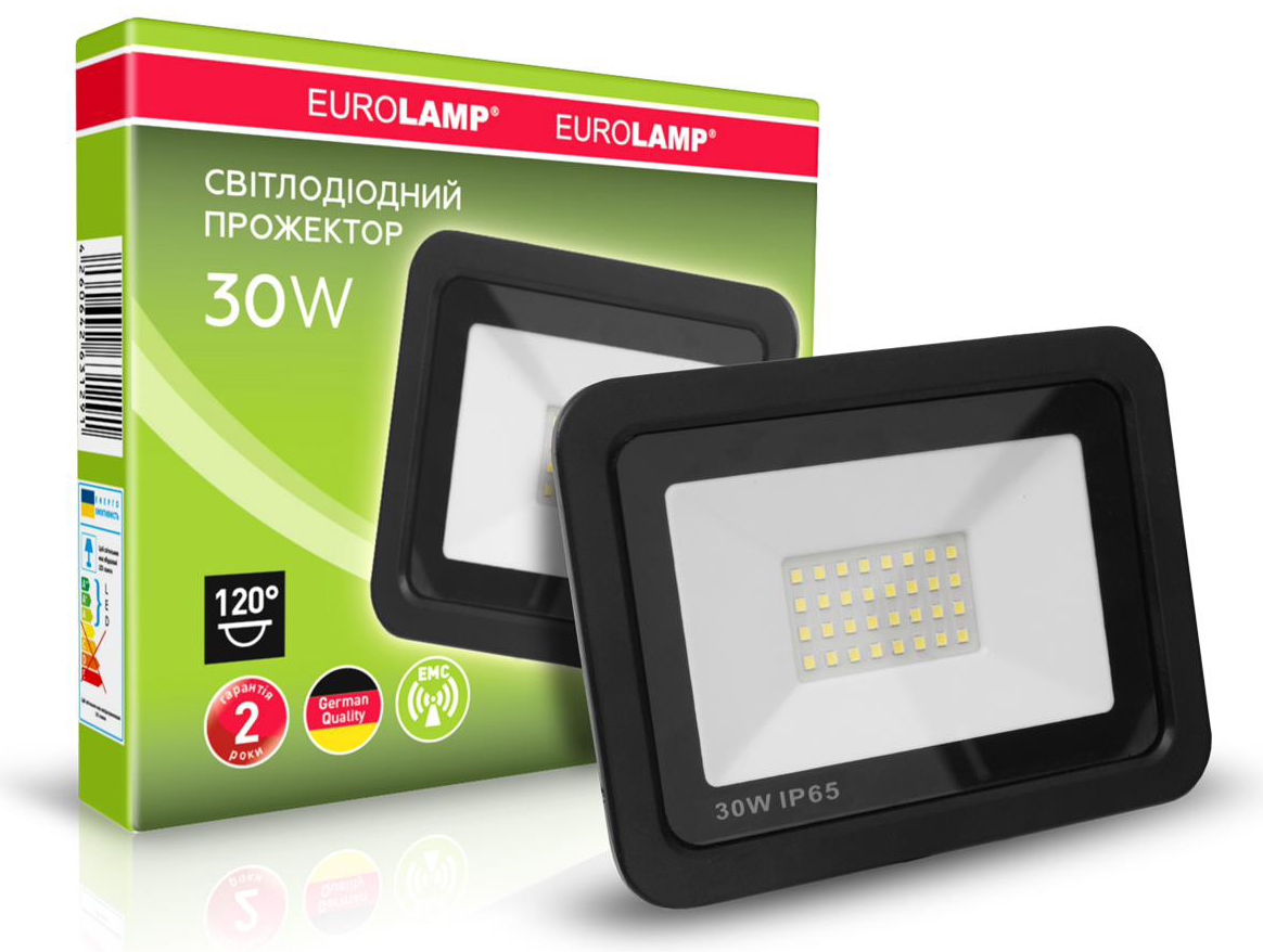 Прожектор Eurolamp LED SMD з радіатором 30W 6000К в інтернет-магазині, головне фото