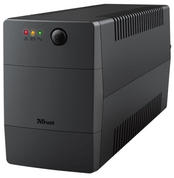 Trust Paxxon 800VA UPS with 2 standard wall power outlets BLACK