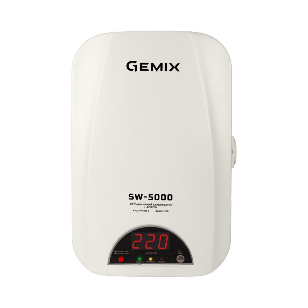 Отзывы стабилизатор 3 квт Gemix SW-5000 в Украине