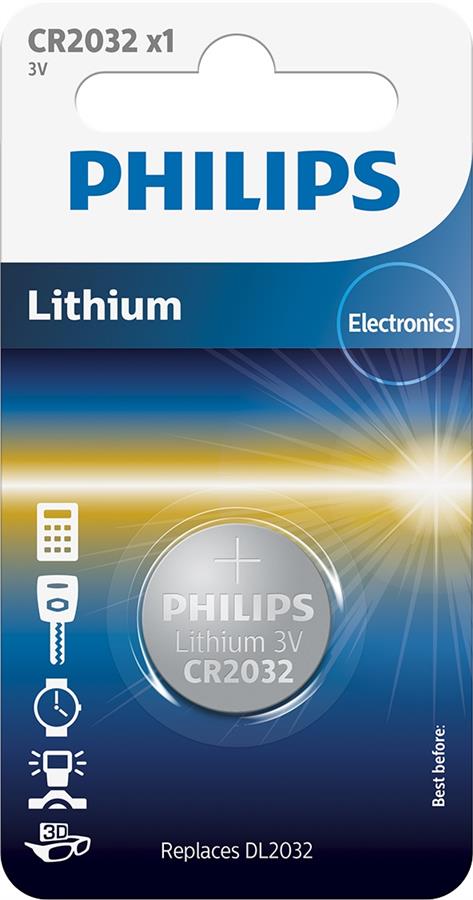 Батарейки типа CR2032 Philips Lithium CR[CR2032/01B]
