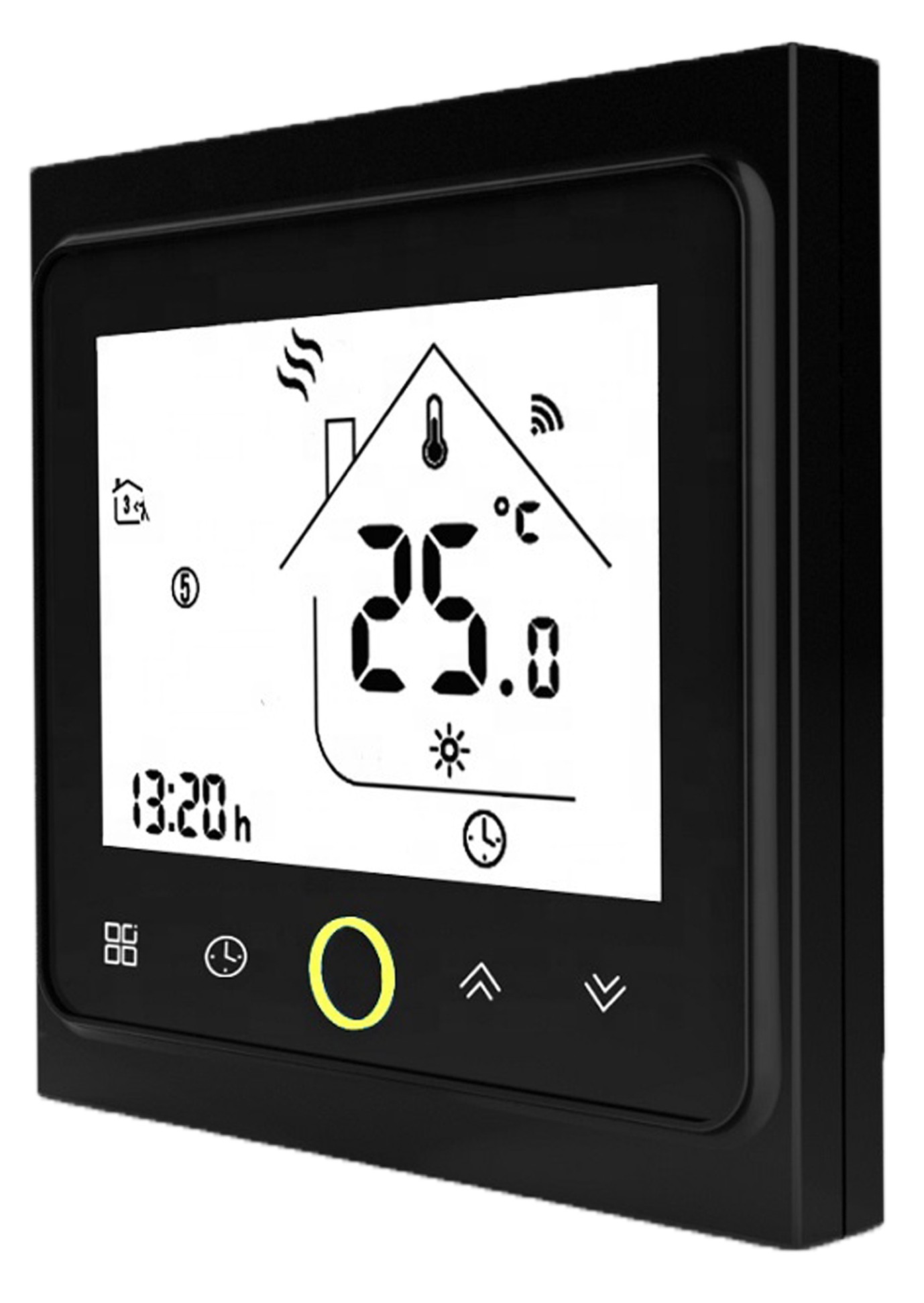 Терморегулятор черного цвета Tervix ZigBee Pro Line для газового/электрического котла (117330)
