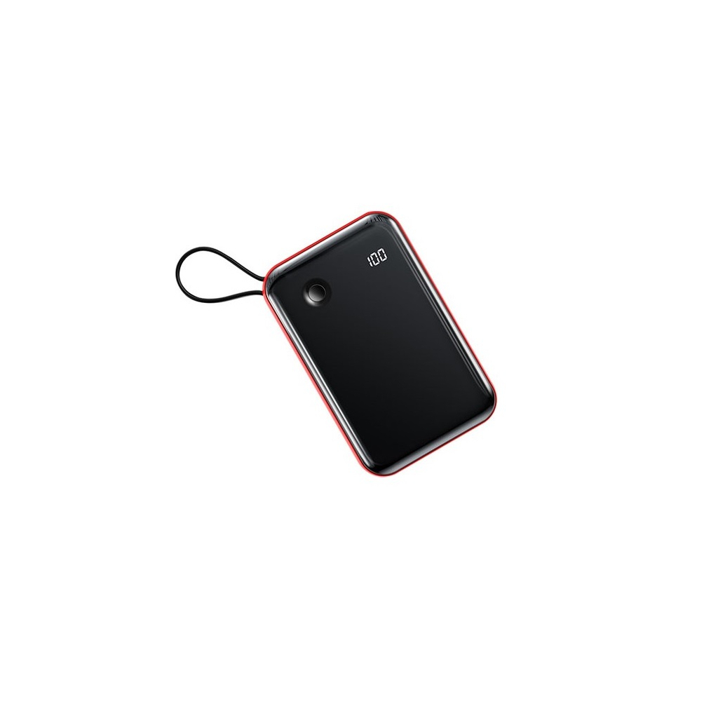 Повербанк Baseus Mini S 10000mAh 15W, Lightning, USB-C, USB-A, out.:3A, with cable Type-C, red (PPXF-A09)