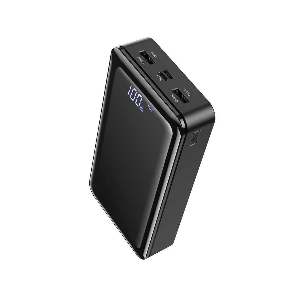 BOROFONE BJ8 Extreme 30000mAh Inp:USB-C/Micro-USB, Out:USB-A*2(5V/2A) black (6931474739971)