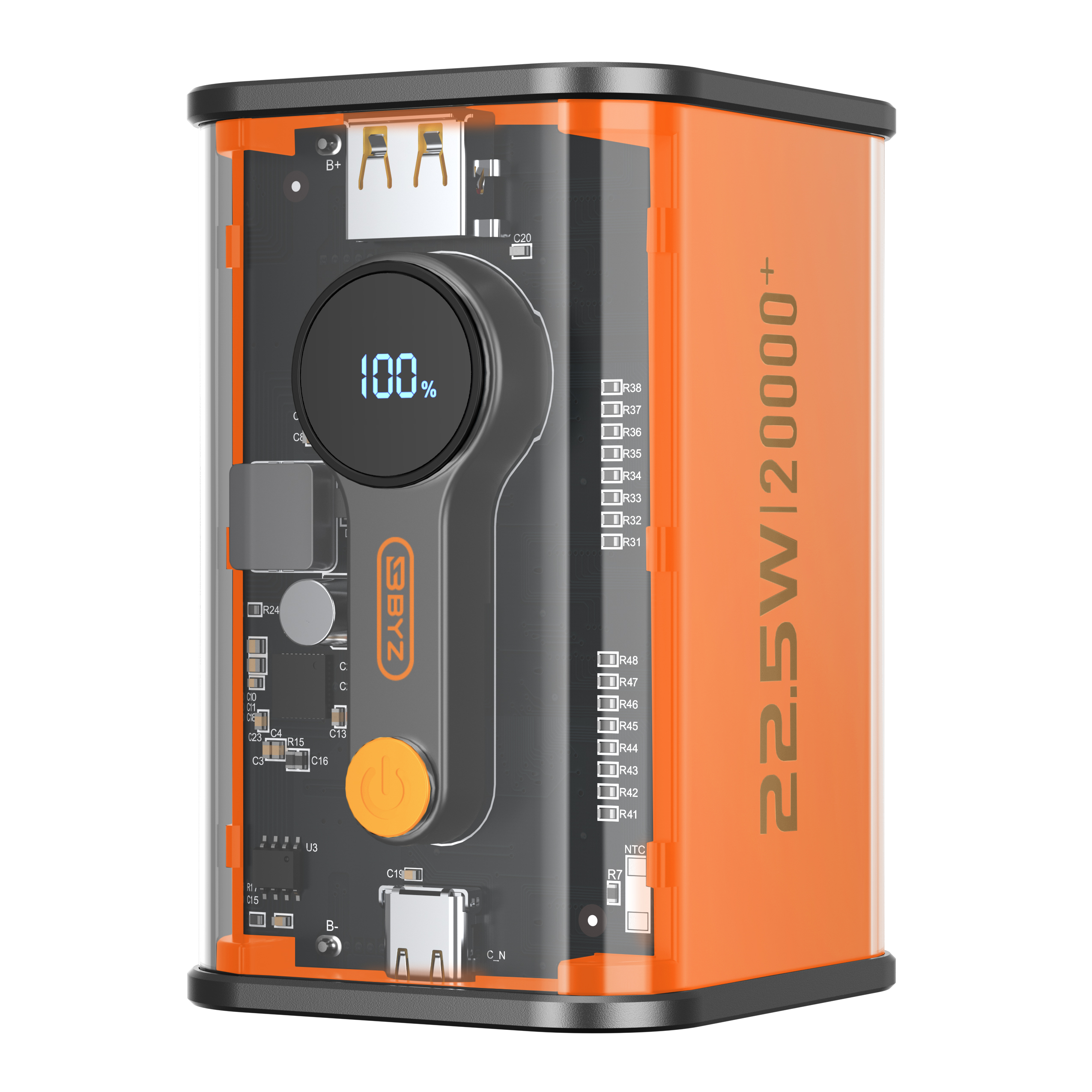 Повербанк BYZ W90-20000 mAh Type-C PD (Orange)