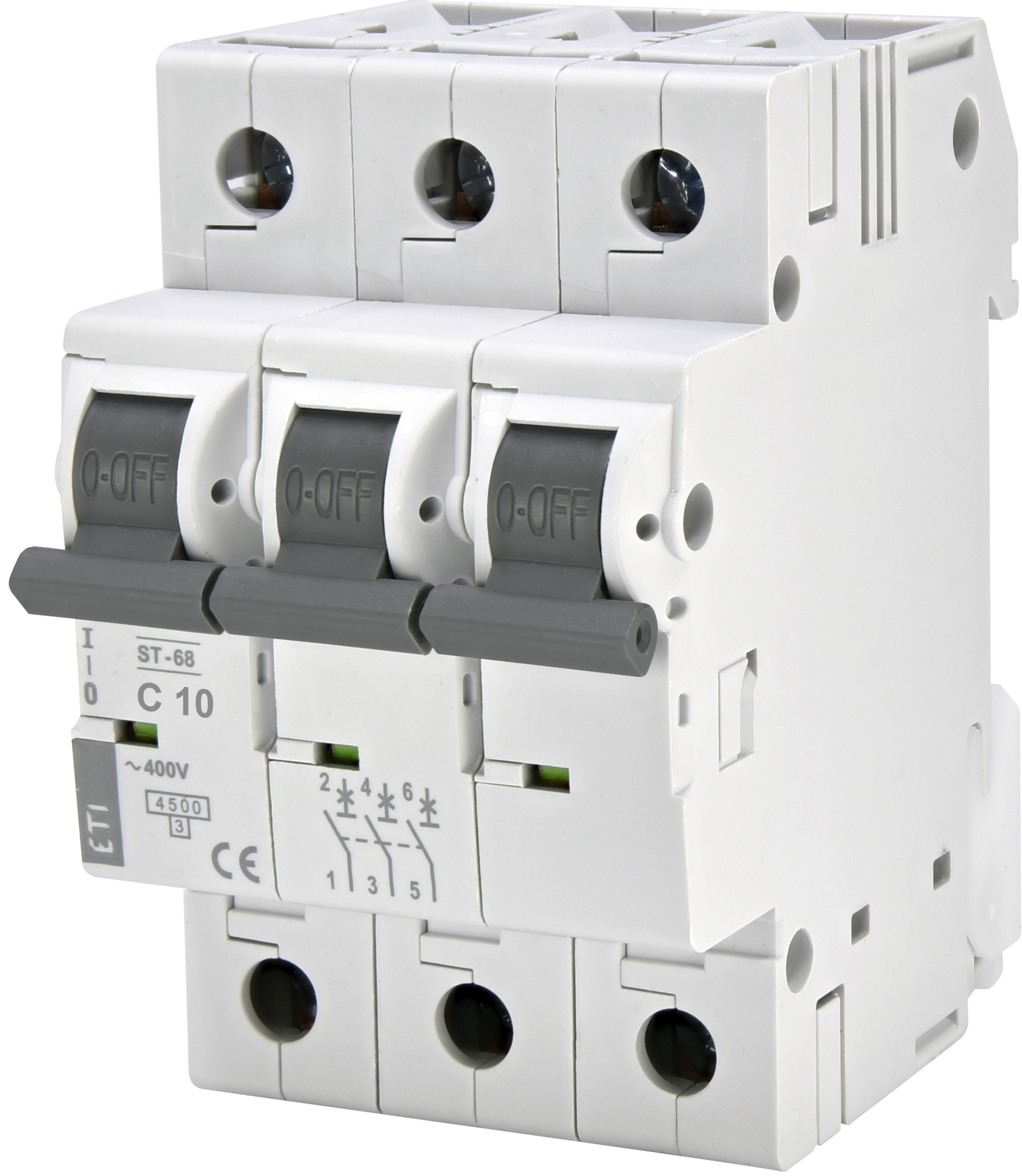 Автоматичний вимикач ETI ST 68 3p C10 4,5kA (002185314) в інтернет-магазині, головне фото