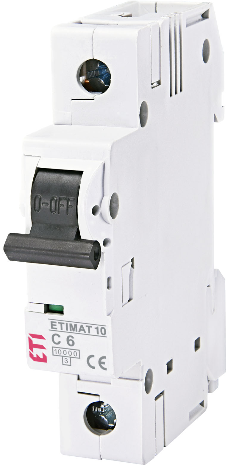 Автоматический выключатель ETI ETIMAT 10 1p C6 (002131712)