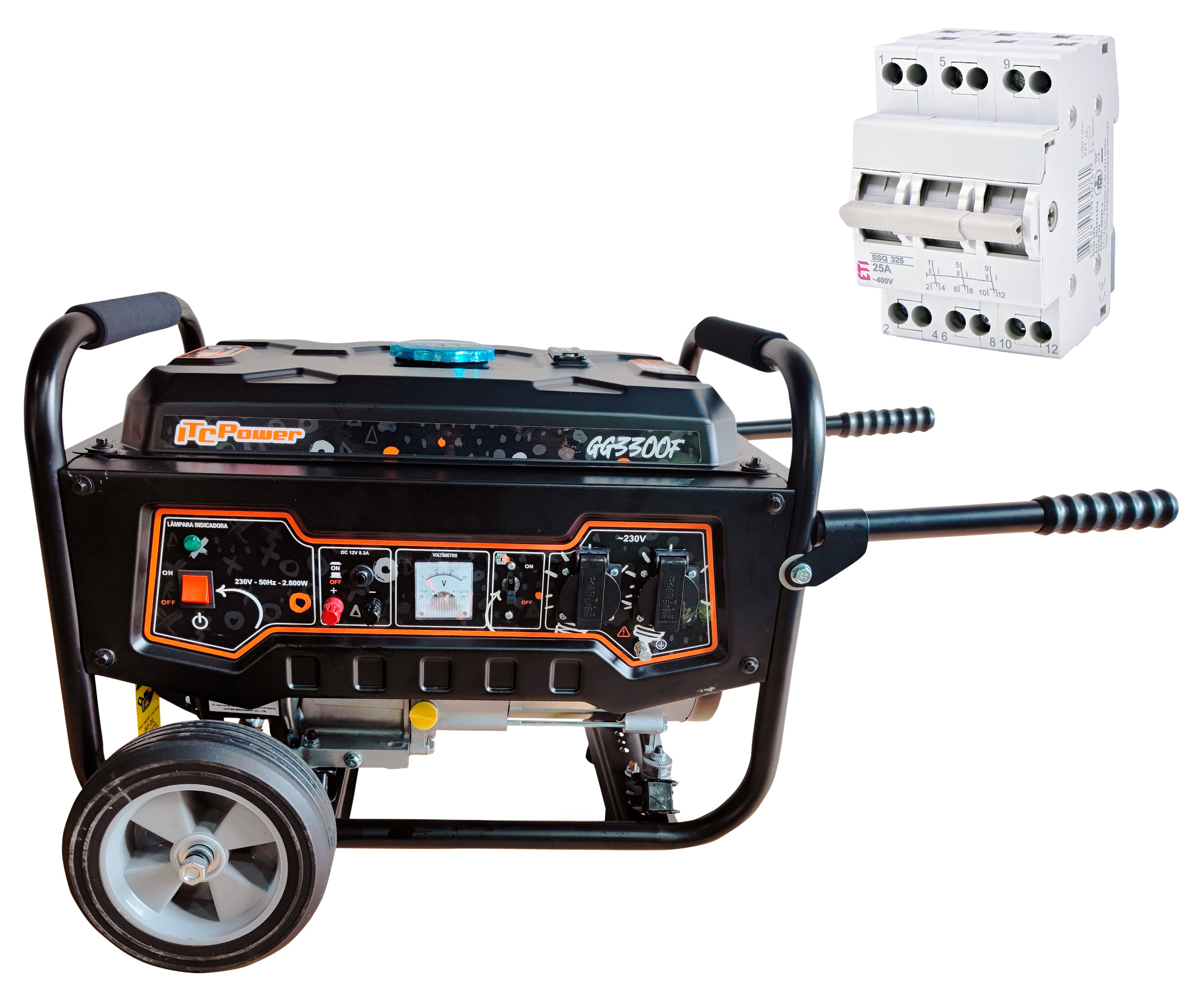 Генератор ITC Power GG3300F + перемикач трипозиційний ETI SSQ 340 (002421435)