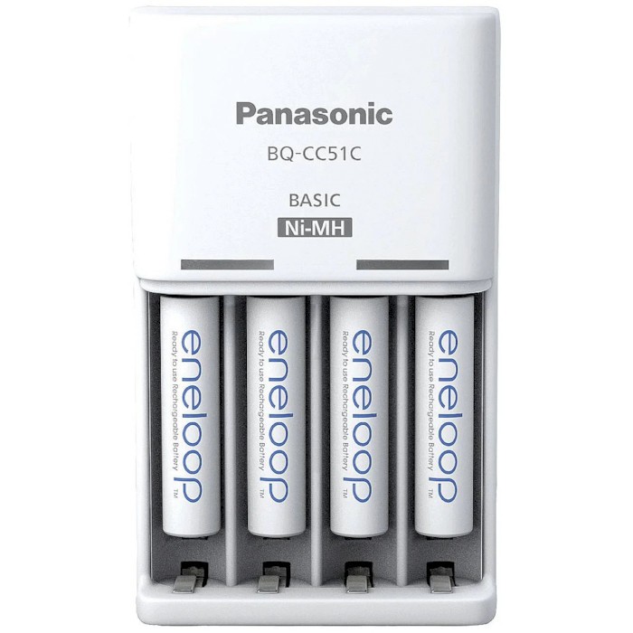 Зарядное устройство Panasonic Basic Charger New + Eneloop 4AAA 800 mAh NI-MH (K-KJ51MCD04E) в интернет-магазине, главное фото
