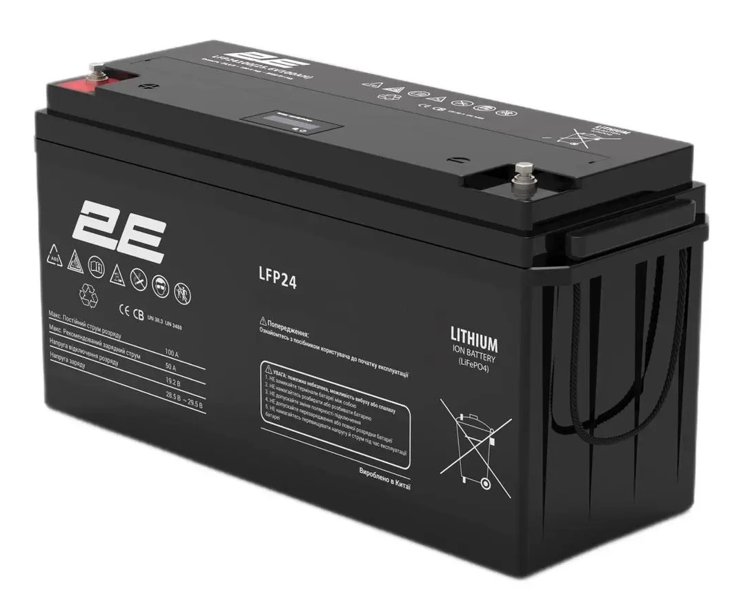 Характеристики акумулятор 24 в 2E LFP2485 24V/85Ah LCD 8S