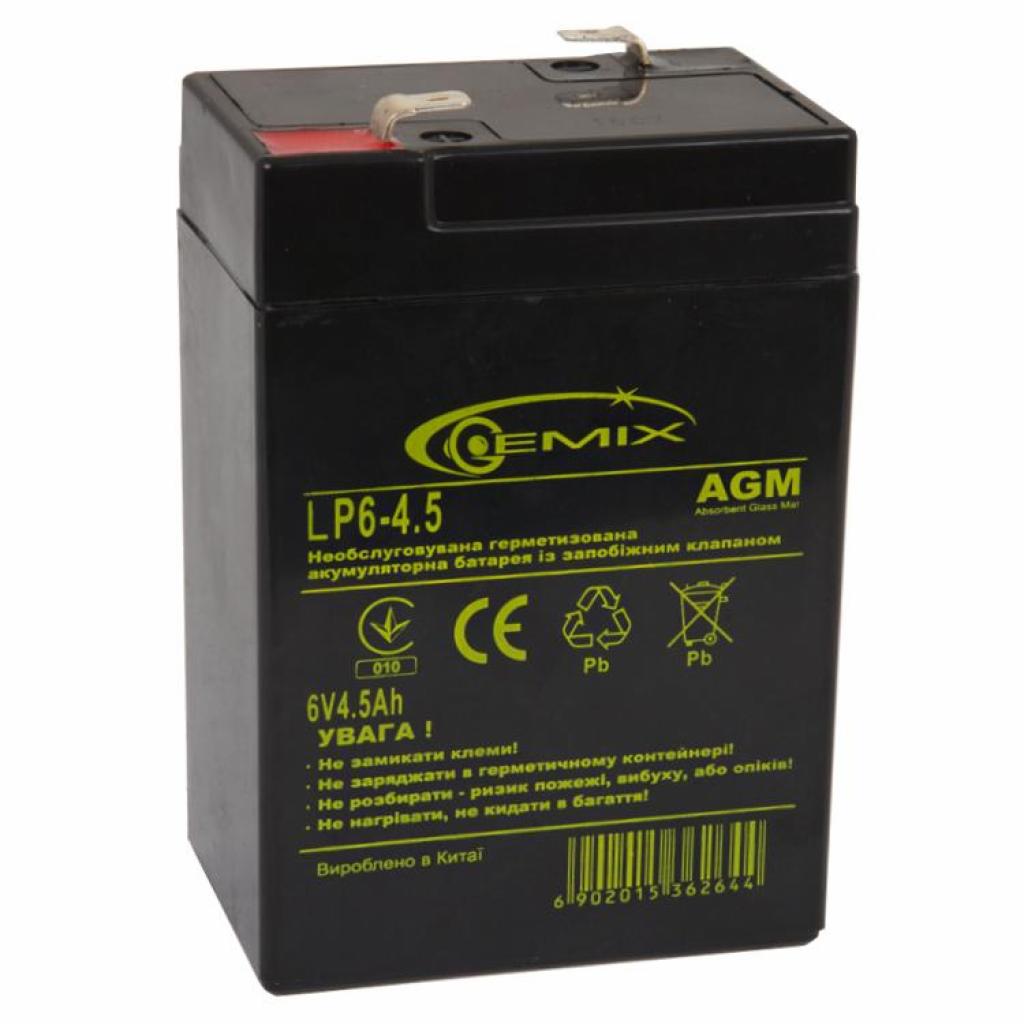 Акумулятор свинцево-кислотний Gemix 6v 4.5 Ah (LP6-4.5 T2)