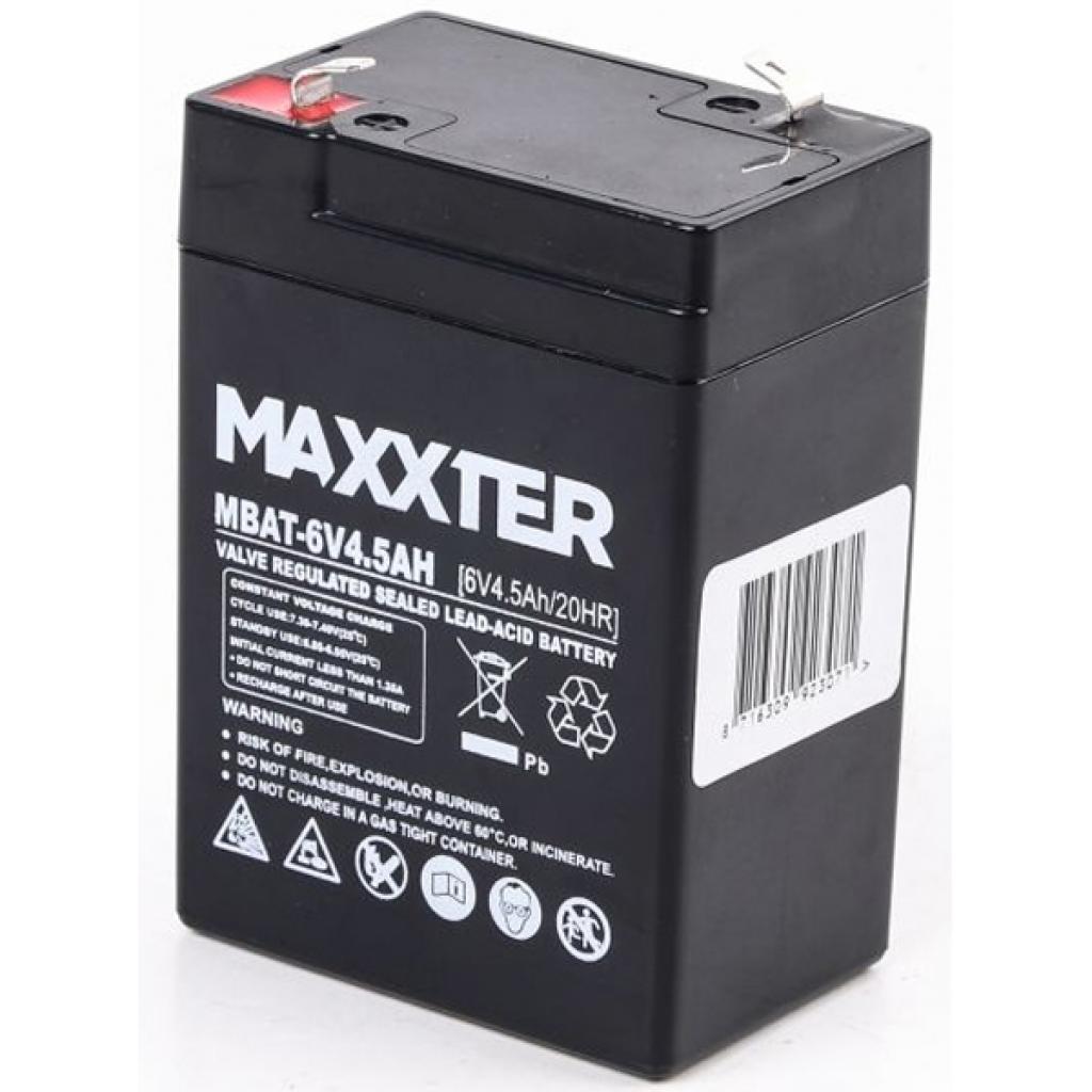 Купить аккумулятор свинцово-кислотный Maxxter 6V 4.5AH (MBAT-6V4.5AH) в Киеве