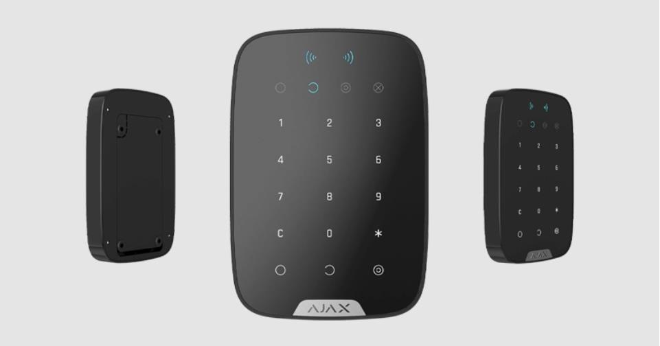 Бездротова сенсорна клавіатура Ajax KeyPad Plus Black