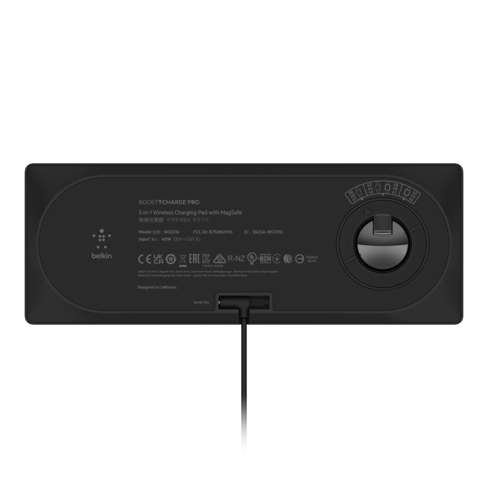 Зарядний пристрій Belkin 3in1 MagSafe, black (VWIZ016VFBK) зовнішній вигляд - фото 9