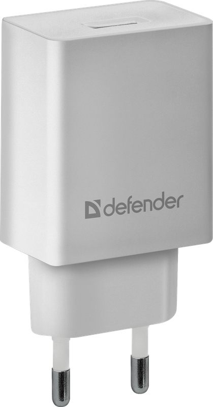 Ціна зарядний пристрій Defender EPA-10 white, 1хUSB, 5V / 2.1А (83549)  в Києві