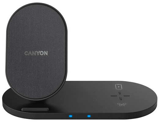 Зарядное устройство Canyon 2in1 Wireless 10W/7.5W/5W (CNS-WCS202B)