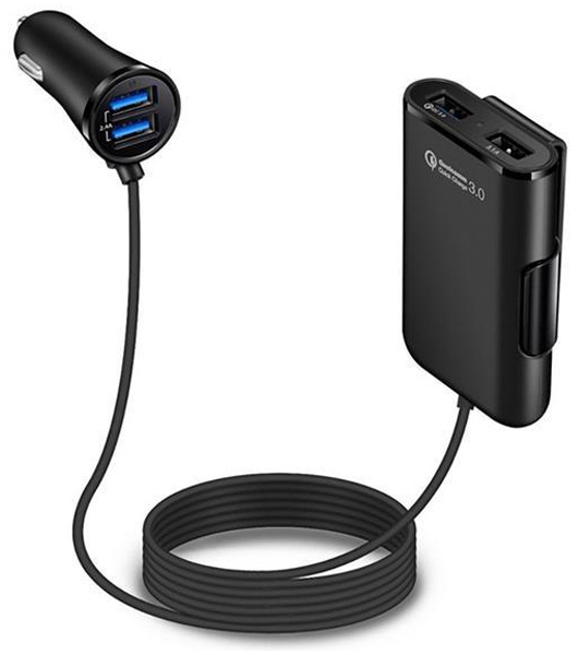 XoKo CQC-410 4 USB, 8A, QC 3.0, Black (CQC-410-BK)