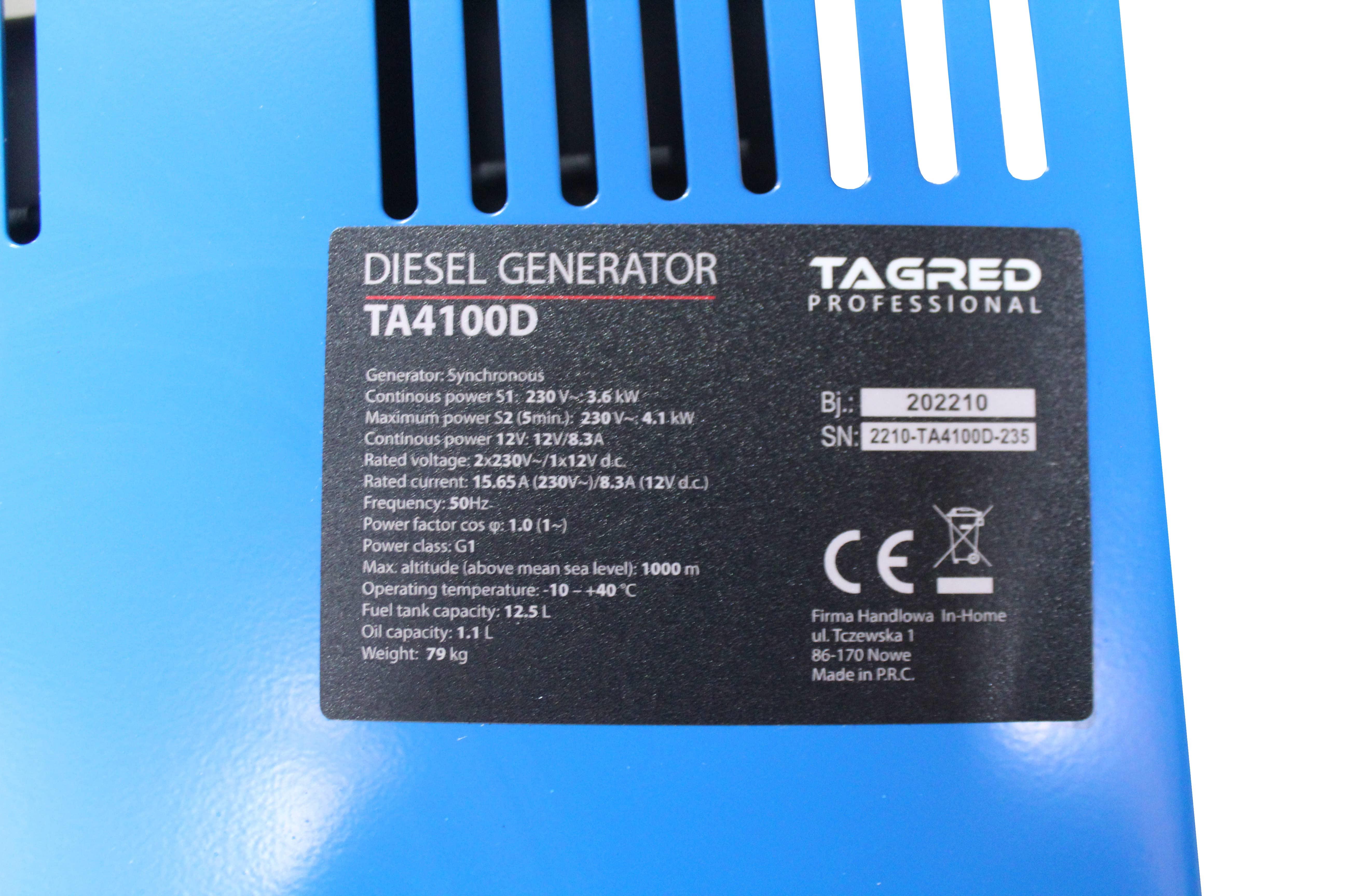 Генератор Tagred TA4100D обзор - фото 11