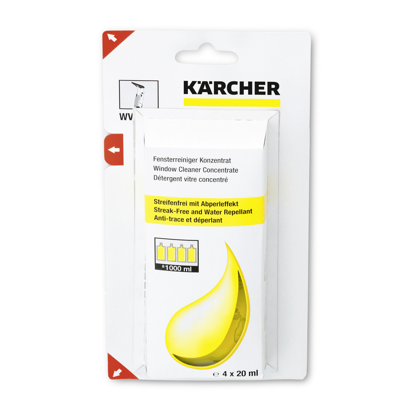 Karcher для чищення скла, концентрат 4х20 мл (6.295-302.0)