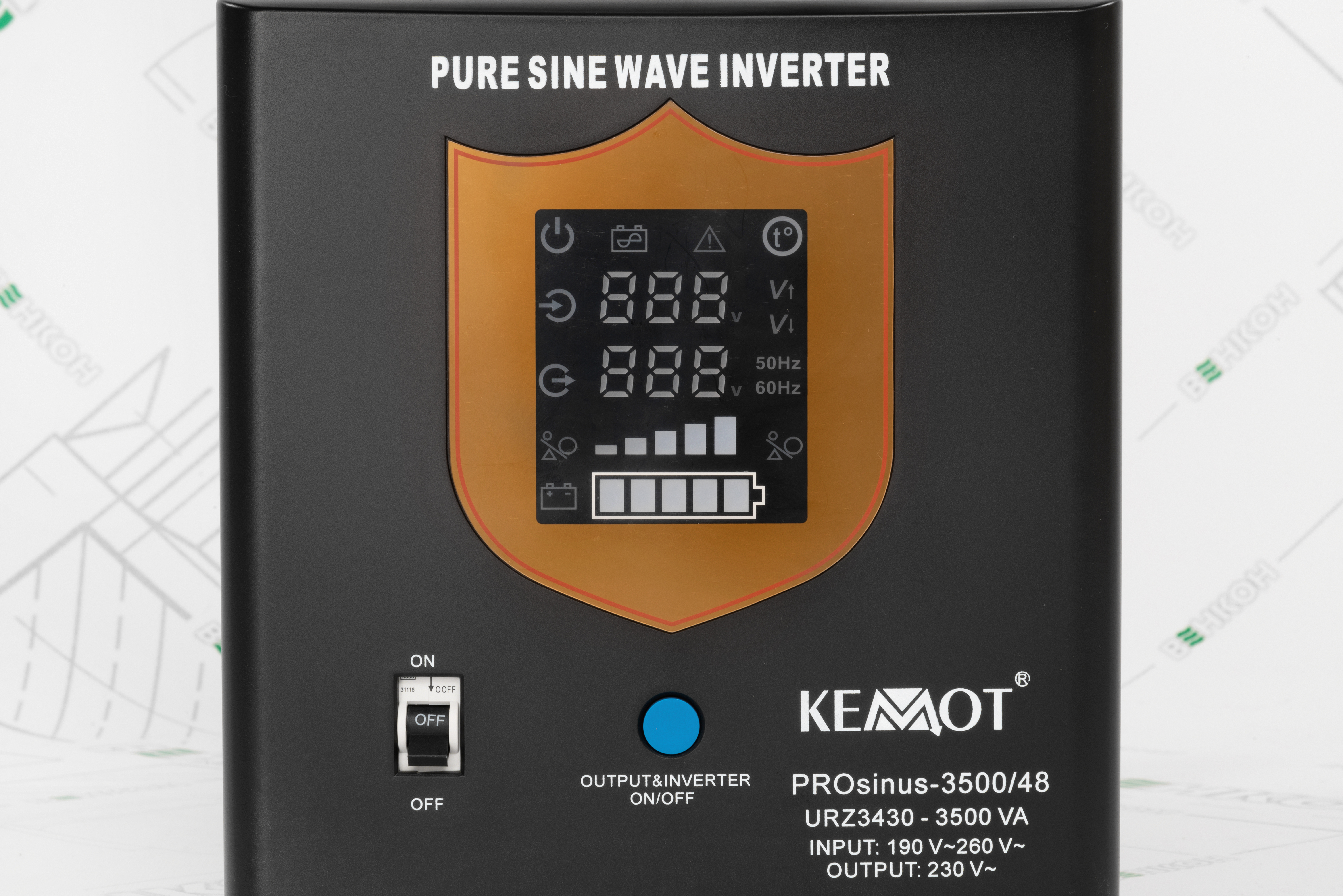 Система резервного живлення Kemot PROSinus-3500/48 (URZ3430) + Pytes E-BOX-48100R відгуки - зображення 5