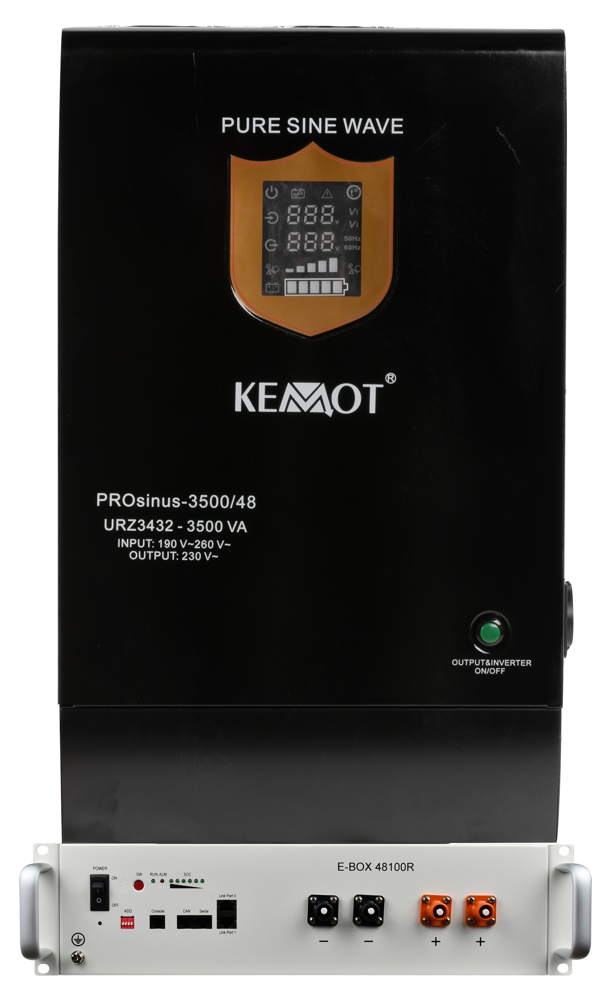 Система резервного живлення для квартири Kemot PROSinus-3500/48 (URZ3432) + Pytes E-BOX-48100R