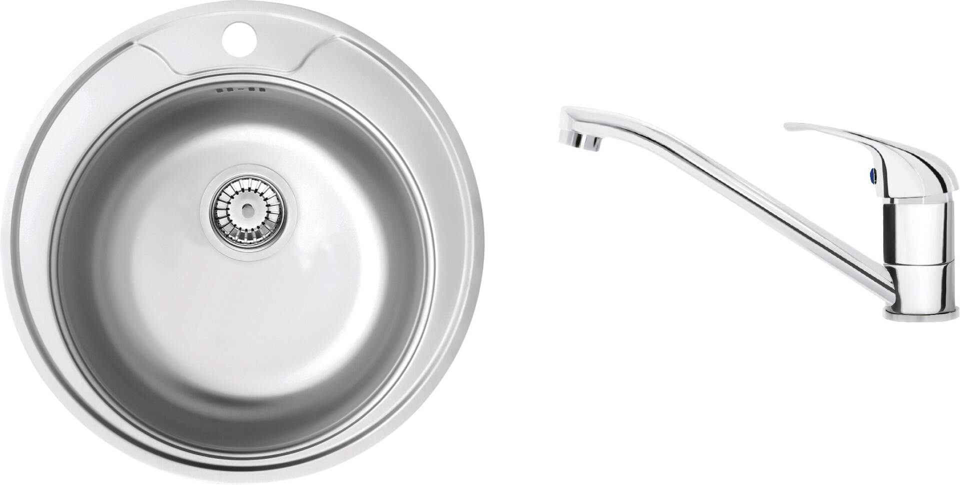 Кухонна мийка довжина 490 мм Deante Twist ZHC_0813 + змішувач BYU_060M (ZHCA0813)
