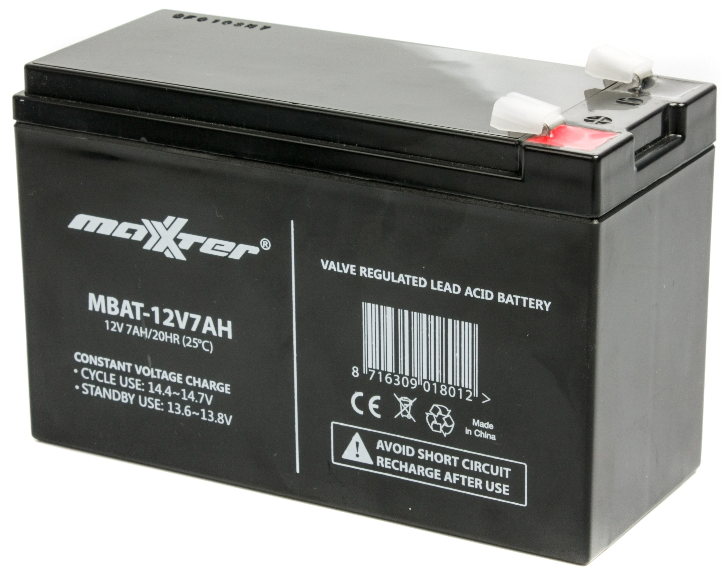 Акумулятор свинцево-кислотний AGM Maxxter MBAT-12V7AH