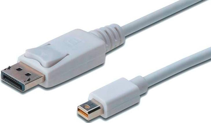 Кабель мультимедийный Digitus miniDisplayPort to DisplayPort (AM/AM) [1.0m, white] в интернет-магазине, главное фото