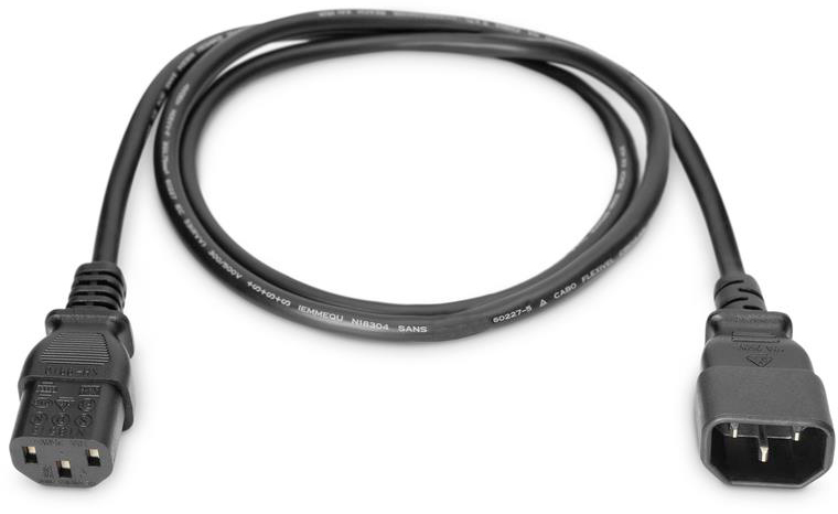 Digitus C14-C13 M/F, 1.2m, 0.75qmm, black