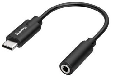 Hama USB-C / Stereo Jack 3.5мм Black