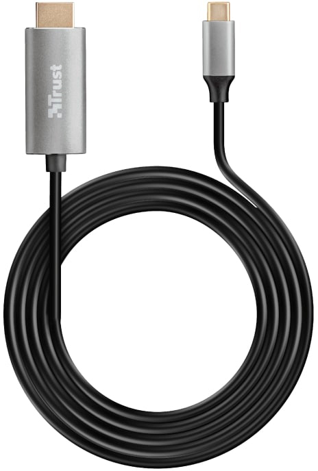 Цена кабель мультимедийный Trust Calyx USB-C to HDMI 1.8м BLACK в Киеве