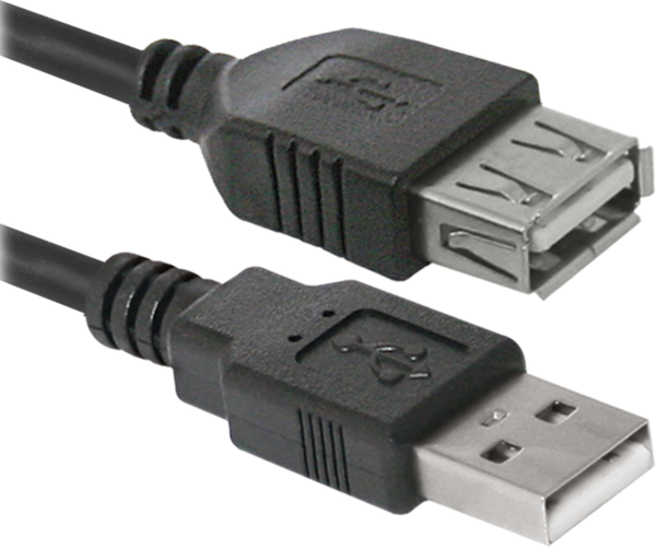 Defender USB02-06 USB2.0 AM-AF, 1.8м, пакет (87456)