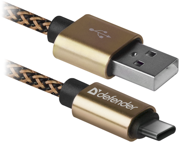 Defender USB09-03T PRO USB(AM)Type-C, 1m Gold (87812)
