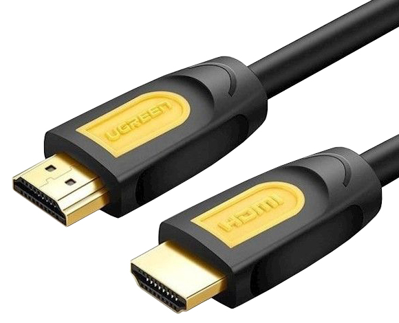 Кабель мультимедійний Ugreen HD101 HDMI Round Cable 1.5m (Yellow/Black)