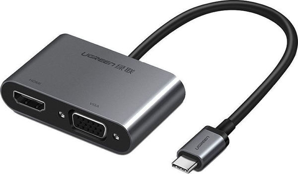 Ugreen CM162 Type-C M - HDMI+VGA Adapter with PD (Silver)