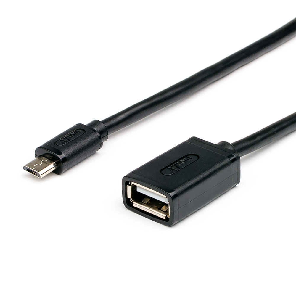 Дата кабель OTG Atcom OTG USB 2.0 AF to Micro 5P 0.8m (16028)