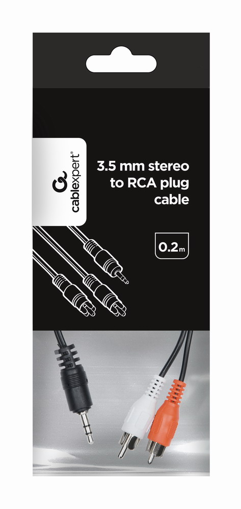 Аудіо-кабель Cablexpert Jack 3.5mm папа/2хRCA (CCA-458/0.2) ціна 29.00 грн - фотографія 2