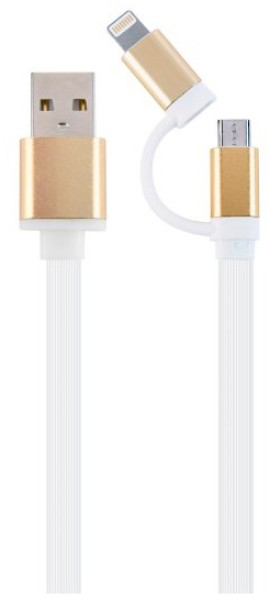 Кабель Cablexpert USB 2.0 AM to Lightning/Micro 1.0m (CC-USB2-AM8PmB-1M-GD) в інтернет-магазині, головне фото