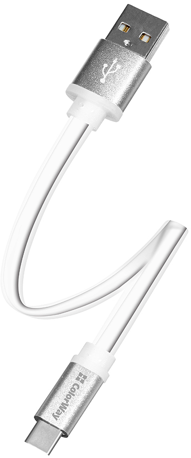 Кабель ColorWay USB 2.0 AM to Type-C 0.25m white (CW-CBUC001-WH) в интернет-магазине, главное фото