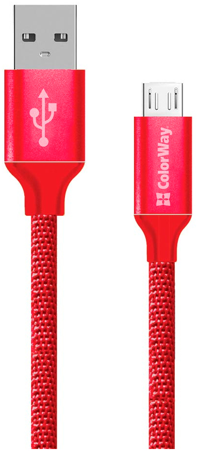 ColorWay USB 2.0 AM to Micro 5P 2.0m red (CW-CBUM009-RD)