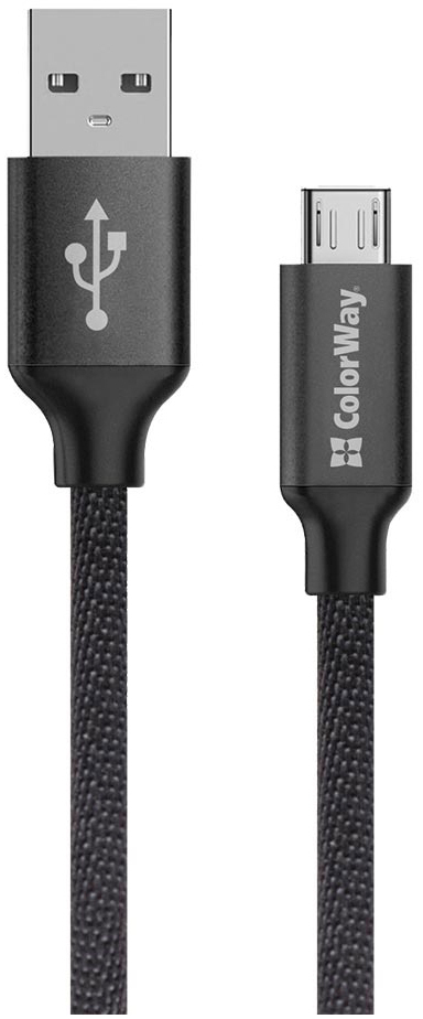 ColorWay USB 2.0 AM to Micro 5P 2.0m black (CW-CBUM009-BK)