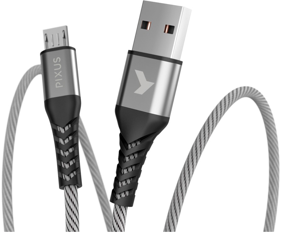 Відгуки кабель Pixus USB 2.0 AM to Micro 5P 1.0m Flex Gray (4897058531145) в Україні